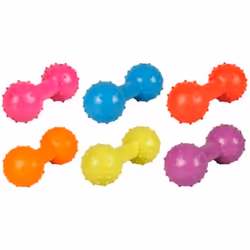 Haltères en Caoutchouc pour Chien - Flamingo Offrez à votre chien un jouet amusant et stimulant avec ces haltères en caoutcho ...