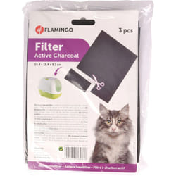3 Filtres à charbon universelle découpable pour maison de toilette pour chat Flamingo