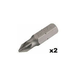 Embout de vissage Pozidriv n°2 (25mm) - 2 pièces - Kreator