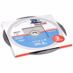 Caractéristiques techniques : produit: disques à tronçonner métal utilisation: coupe du métal vendu par lot de 2 marque: Krea ...