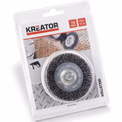 Brosse soucoupe acier ondulé Kreator Ø 75 mm