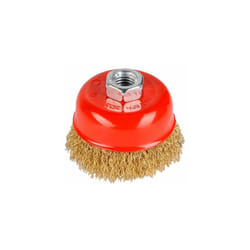Kreator - Brosse métallique rotative laiton soucoupe ø 75 mm pour meuleuse