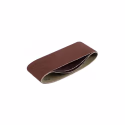 Bande abrasive sans fin de corindon pour ponçage à sec sur la plupart des matériaux. Dimensions : 75 x 457 mm Grain : 120