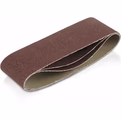 Bande abrasive sans fin de corindon pour ponçage à sec sur la plupart des matériaux. Dimensions : 75 x 508 mm Grain : 40