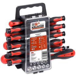 Coffret de tournevis - Kreator - 44 pièces - Rouge - Multi-usages - Ergonomiques