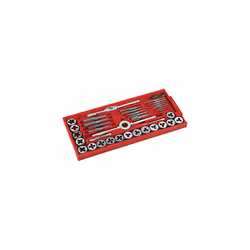 M3/12 CF=PZ 40Set da 20 pezzi: 9 maschi e filiere filettatura metrica ISO passo grosso misure M3x0,50, M4x0,70, M5x0,80, M6x1 ...