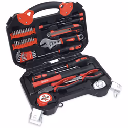 Informations produit : Mallette à outil 48 pièces KREATOR 20 embouts de vissage (SL3-6/PH1-3/PZ1-3/T15-30/H3-6/S1-3) 11 clés  ...