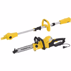 Varo - Powerplus Tronçonneuse Électrique Téléscopique POWXG1032 - Élagueuse sur Perche 2-en-1 de 900 w, Guide de 300 mm, Lubrification Automatique de