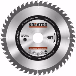 1 lame de scie circulaire 160 mm 2,0 mm 24 dents - alésage 30 mm Idéales pour la coupe de tous types de bois. Livrées avec ba ...