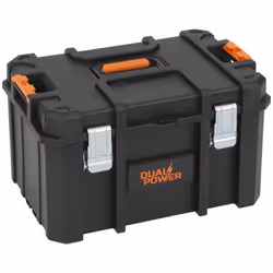 Ce grand coffre costaud et robuste est idéal pour emporter vos appareils, chargeurs et batteries Dual Power sur votre lieu de ...
