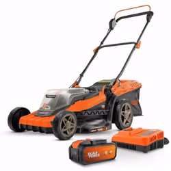 Powerplus POWDPGLWS2-40V - Tondeuse à gazon à batterie de Dual Power, 420 mm de de diamètre, sans batterie ni chargeur, avec support d'herbe et