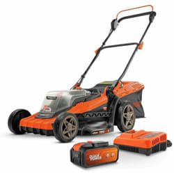 Powerplus POWDPGLWS2-40V - Tondeuse à gazon à batterie de Dual Power, 420 mm de de diamètre, sans batterie ni chargeur, avec support d'herbe et