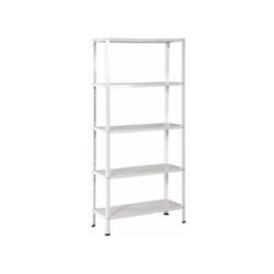Avasco - Etagère Métal Blanc Époxy Lilikit, 5 Tablettes L.73Xh.170Xp.30