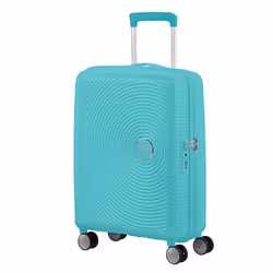 American Tourister Sounbox Valise à 4 roues Extensible 55cm, Chariot, Casque à coque dure, Bleu, Poolside Blue, Small, Polypr ...