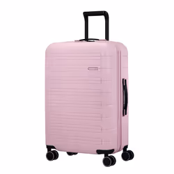 American Tourister Spinner, Chariot, Casque à coque dure, Rose, Moyen, Polycarbonate (PC), Polyéthylène téréphthalate (PET)