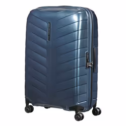 Samsonite Attrix, Valise, Casque à coque dure, Bleu, Steel Blue, 4 roue(s), Fermeture à glissière