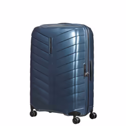 Samsonite Attrix, Valise, Casque à coque dure, Bleu, steel blue, 4 roue(s), Fermeture à glissière