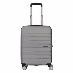 Valise cabine American Tourister Flashline 4 roulettes 55 cm - Gris - Cadenas TSA - Homme