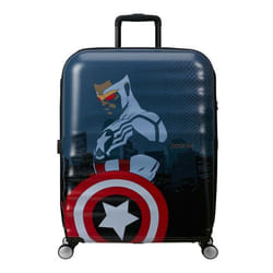 American Tourister Valise gris bleu rouge pour femme et homme - Wavebreaker Disney Spinner 77 / 28 Marvel FL Trolley 285854