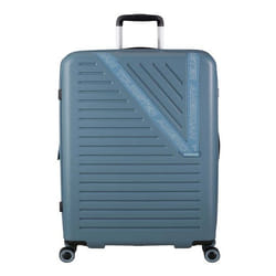 American Tourister Valise gris bleu pour femme et homme - Dynabelt Spinner 77 / 28 Exp TSA L Rainstorm Blue 297754