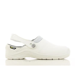 Sabot de cuisine léger CORTINA Cortado - Cuir blanc - Taille 47