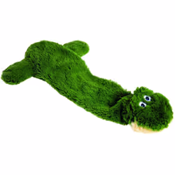 Peluche grenouille Shaky 30 cm, jouet pour chien. couleur vert. dimensions largeur 14 cm, longueur 30 cm, hauteur 5 cm. jouet ...