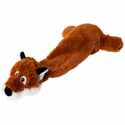 Peluche renard Shaky 30 cm, jouet pour chien. couleur marron. dimensions largeur 18 cm, longueur 30 cm, hauteur 5 cm. jouet à ...