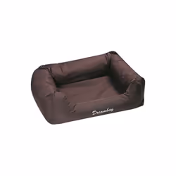 Panier pour chien, intérieur et extérieur. Lit Dreambay brun, fabriqué en tissu déperlant permettant une utilisation intérieu ...