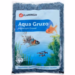 Gravier brillant Néon bleu foncé 1 kg aquarium - Flamingo