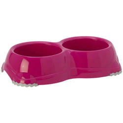Flamingo - Une gamelle double 2 x 330 ml Leno hawai couleur aléatoire pour chien ou chat