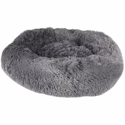 Coussin KREMS rond, pour chiens. couleur gris. dimension total ø 50 cm . coussin très doux. anti- stress et apaisant. Matéria ...