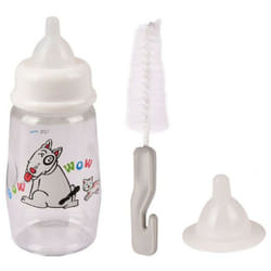 Biberon 140 ml avec accessoire akela pour chien ou chat Flamingo