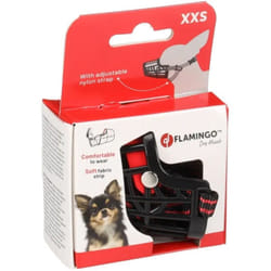 Flamingo - Muselière 27-34 cm silas xxs noir pour petit chien.