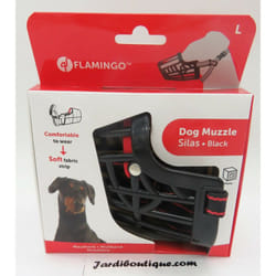 Muselière silas l noir 31 cm 38-52 cm pour chien Flamingo