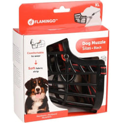 Muselière xl 40 cm 44-59 cm, noir silas pour chien Flamingo
