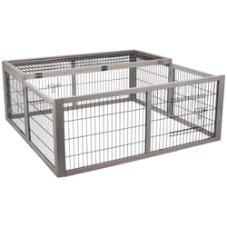 FLAMINGO Clapier pliable avec 2 portes Mel 116x112x45 cm