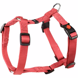Harnais H Ziggi pour chien. taille S/M. couleur rouge cerise tour de cou réglable de 35 à 50 cm. tour de poitrine réglable de ...