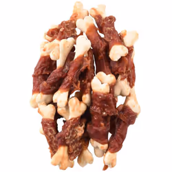 friandise os de calcium avec canard Hapki BBQ. pour chien de + de 3 mois. sachet refermable 170 g. sans gluten .sans sucre aj ...