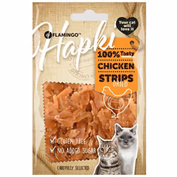friandise lamelles de poulet. Hapki pour chat de + de 6 mois. sachet refermable 50 g. sans gluten .sans sucre ajouté. Aliment ...