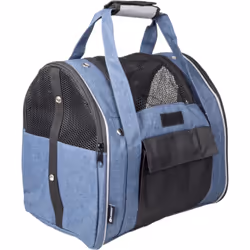 Sac à dos Lenie bleu. taille 36 x 32 x 32 cm. pour chien. poids maximum 7 kg. 2 en 1: sac à dos et sac de transport. Entrée l ...