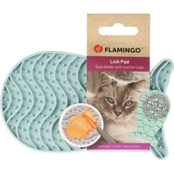 Tapis à lécher Martha poisson vert en silicone pour chat Flamingo