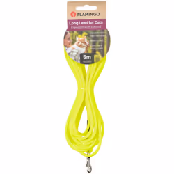 Laisse d'entraînement et à pister Caspar Jaune fluo 5 mètres pour chat Avec la laisse d'entraînement et de recherche Caspar f ...