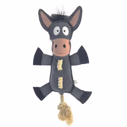 Jouet ÂNE gris avec corde 40 cm pour chien - Flamingo