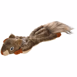 Jouet Écureuil Brun pour chien dimension 11 x 34 x 3cm Matériau : peluche Couinement et bruit de craquement Pas de remplissag ...