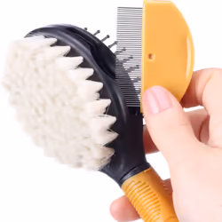 Brosse douce , Brosse à picots et Peigne à puces pour Chiot Brosse 3-en-1 est parfait pour les chiots avec un pelage court ou ...