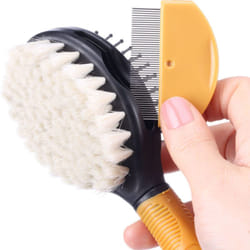 Brosse douce , Brosse à picots et Peigne à puces pour Chiot - Flamingo
