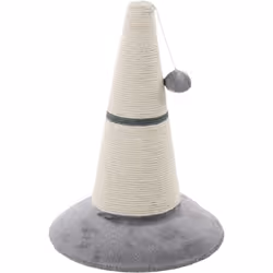 Cône griffoir, Elmo gris et blanc ø 33 x 45 cm pour chat Le Cône griffoir, Elmo pour chats est un jouet amusant et pratique q ...