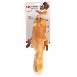 Jouet écureuil électronique avec queue mobile 34 cm. Matériau : polyester. Avec cataire Avec queue mobile. Fait ressortir l'i ...
