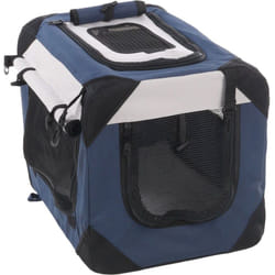 Flamingo - Cage de transport xs Geronimo Bleu 35 x 49.5 x h 35 cm pour chien max 7 kg