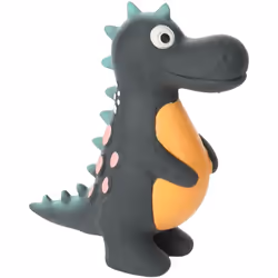 Jouet Dinosaure noir en latex pour chien Hauteur 12 cm largeur 4.8 cm longueur 9.2 cm Matériau : latex taille S jouet a couin ...